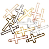 30pcs New Product Antique silver color hollow out cross Charms Pendant Jewelry Metal Alloy Jewelry Marking 23*11mm T102