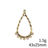 10pcs 43x25mm 3 Colors Twisted Drop Earring Connector Pendant For DIY Jewelry Making Handmade Jewelry Craft Findings