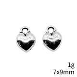 10pcs 9.5x7x5.2mm 2 Colors Antique Bronze Color Antique Silver Color Heart Charms For DIY Jewelry Making