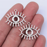 10pcs 26x22mm 2 Colors Antique Bronze Color Antique Silver Color Eye Charms For DIY Jewelry Making
