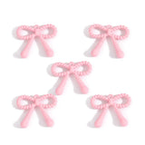 10Pcs Pink Bow Pendant Premium Alloy Jewelry Components for DIY Necklaces Earrings Bracelets and Other Jewelry Making Materials