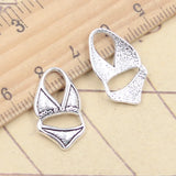 20 piezas dijes traje de baño Bikini 21x12mm colgantes de Color plata tibetana fabricación de joyería antigua artesanía hecha a mano DIY