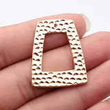4pcs 35x28mm 5 Colors Hollow Out Hammered Trapezoidal Geometric Charms For DIY Jewelry Making