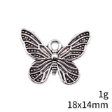 20pcs 13x18mm 2 Colors Antique Bronze Color Antique Silver Color Butterfly Charms For DIY Jewelry Making