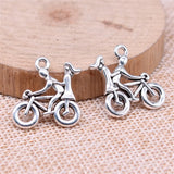 10pcs 21x18mm 2 Colors Antique Silver Color Antique Gold Color Couple Bike Charms For DIY Jewelry Making