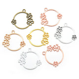 10pcs 6 Color Flower garland Charms Alloy For earring Pendants DIY Handmade Jewelry Accessories Making 33*36mm B203