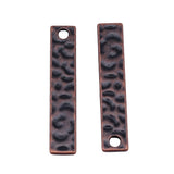 10pcs 35x6.7mm 2 Colors Antique Bronze Color Antique Copper Color Hammered Strip Charms For DIY Jewelry Making