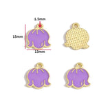 10pcs various styles Enamel Alloy flower Charm Earring Pendant DIY Keychain Necklace Jewelry Accessories W494