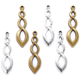 10pcs Antique Metal Drop shape Charms Tibetan Silver Plated Bronze Pendants Earring Necklace Jewelry Making 37*11mm B136