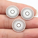 20pcs 18x18x1.1mm 2 Colors Antique Silver Color Antique Gold Color Multi-Hole Flower Petal Charms For DIY Jewelry Making