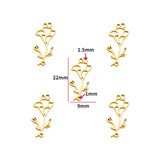 2pcs 12 styles Stainless Steel Flowers Charms Connection For Bracelets DIY Jewelry Making Supplies Jewelry Connector Bulk W433
