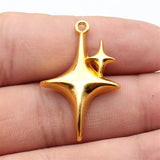 10pcs 35x23mm 5 Colors Star Charms For DIY Jewelry Making