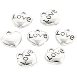 30PCS Delicate Lovly Heart Shape Love Accessories Charm for Women's Personalized DIY Jewelry Making Pendant Necklace Earrings
