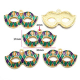 5pcs 10style Carnival Charms Alloy Mask Hat Carnival Pendants For DIY Bracelet Necklace Earrings Jewelry Making Accessories W4
