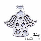 5pcs 28x27mm 6 Colors Flower Angel Charms For DIY Jewelry Making