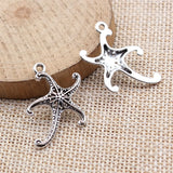 20pcs 26x25mm Antique Silver Color Starfish Charms For DIY Jewelry Making