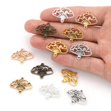 10pcs Double hole fan Charms For Bracelets Necklace Keychain Connector DIY Handmade Jewelry Making accessories 20*24mm J495