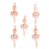10pcs 4 Color Ballerina girl Charms Alloy Metal For earring Pendants DIY Handmade Jewelry Accessories Making 14*33mm I1136