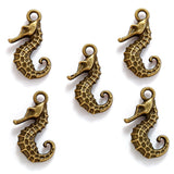 10pcs 6 Color Hippocampus Charms Alloy Metal For earring animal Pendants DIY Handmade Jewelry Accessories Making 22*14mm D7151