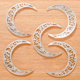 5pcs 6 colors alloy moon Charm For DIY Necklace Bracelet Earrings Pendant Jewelry Crafts Making Accessories 30*37mm L635