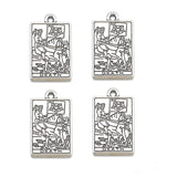 20 Styles Retro silver Style Witch Divination Tarot Card Tag Pendant DIY Charms Necklace Bracelet Jewelry Making 23*14mm J502
