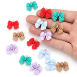 10pcs 5 Color Cute Resin bow tie Charms For Keychain Bracelets Pendant Diy Jewelry Making Findings 19*22mm W323