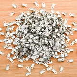 200pcs 3x6/4x9mm Crimp beads cove clasps Cord End Caps String Ribbon leather Clip Foldover For Necklace Connectors
