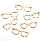 20pcs 6 Color glasses Charms For Bracelets Necklace Keychain Pendant DIY Handmade Jewelry Making accessories 10*29mm J494