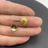 20-40pcs KC Alloy Flower Holder Partition Bead Cap Bead Holder Cap DIY Step Shaking Hairpin Hairpin Crown Accessories V149