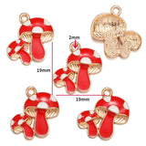 10Pcs 6 Color mushroom Charms Diy Findings Keychain Bracelets Pendant For Jewelry Making