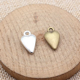 10pcs 18x11x4.9mm 2 Colors Antique Bronze Color Antique Silver Color Heart Charms For DIY Jewelry Making