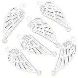 30pcs  7 color wing connect Charms Necklace Pendant Bracelet Jewelry Making Handmade Crafts diy Supplies 25*10mm
