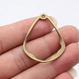 10pcs 41x33mm 3 Colors Hollowed-Out Geometric Teardrop Pendant