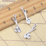 30 Uds. De dijes para palos de Golf, 22x8mm, colgantes de Color plata antigua, fabricación de joyería tibetana hecha a mano DIY