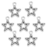 25pcs 7 Color star Charm hollow Pendant DIY Bracelet Necklace Jewelry Handmade Accessories 17*15mm