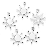 20pcs 5 colors alloy sun Charm Hollow Pendant For DIY Necklace Bracelet Earrings Jewelry Crafts Making Accessories 19*16mm L224