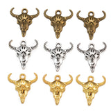 10pcs Antique Silver color Bull Head Charm Pendant fit Making Bracelets Jewelry Findings DIY Accessories 21*20mm D933