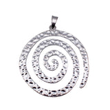 1pcs 98x79mm 2 Colors Antique Silver Color Antique Gold Color Large Hammered Swirl Pendant For DIY Jewelry Making