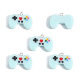10Pcs Colorful Gaming Controller Resin Keychain Charms for Phone Cases 27.5*20mm Suitable for DIY Jewelry Making AccessoriesW580