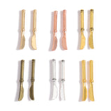 50pcs 6 Colors Mini tableware Spoon fork Dining knife Charms DIY Clothing luggage accessories Jewelry Making 21*3mm J511