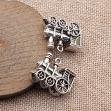 2pcs 27x21x9mm 4 Colors 3D Steam Locomotive Charms Train Pendant For DIY Jewelry Making