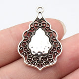 5pcs 37x24mm 3 Colors Antique Silver Color Antique Copper Color Antique Gold Color Hollow Leaf-Shaped Pendant