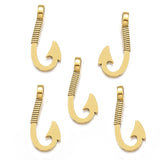 10pcs 5 Colors Fish hook Charms For Bracelet Earring necklace Pendants DIY Handmade Jewelry Accessories Making 31*13mm H11