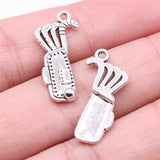 10pcs 25x11mm 2 Colors Antique Bronze Color Antique Silver Color Golf Bag Charms For DIY Jewelry Making