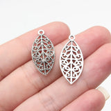 20pcs 27x12mm 2 Colors Antique Silver Color Gold Color Leaf Charms For DIY Jewelry Making