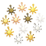 20pcs 5 colors alloy sun Charm Hollow Pendant For DIY Necklace Bracelet Earrings Jewelry Crafts Making Accessories 19*16mm L224