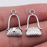 10pcs 12x20mm 2 Colors Antique Bronze Color Antique Silver Color Women'S Bags Charms For DIY Jewelry Making