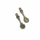 20pcs  Gold color Spoon Charms Necklace Pendant Bracelet Jewelry Making Handmade Crafts diy Supplies 33*9mm 1532