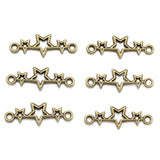 30pcs 6 Colors star Charms For Bracelet Earring necklace Connector Pendants DIY Handmade Jewelry Accessories Making 9*25mm L347