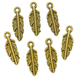 50pcs 7 Colors Zinc Alloy Small Feathers Charms DIY earring bracelet Jewelry Findings Jewelry Accessories 15x5mm